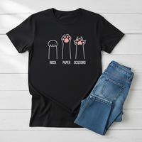 Load image into Gallery viewer, Rock Paper Scissors Cat Tee
